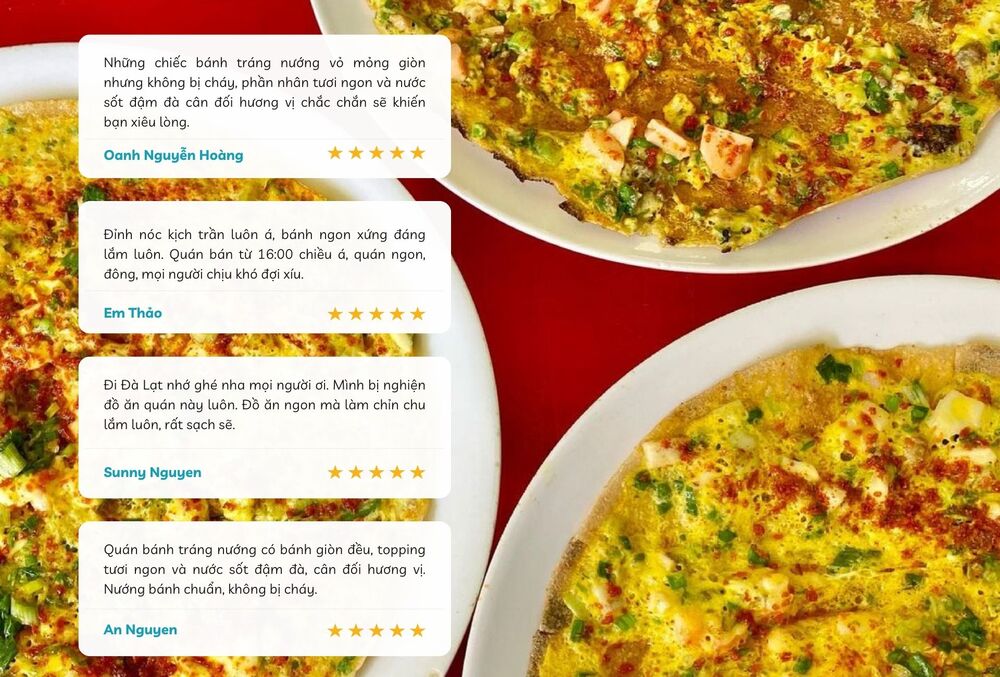 Cảm nhận của thực khách khi thưởng thức bánh tráng nướng tại quán Hia Lee